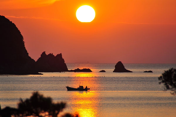 拝瀬・鳴瀬の夕陽